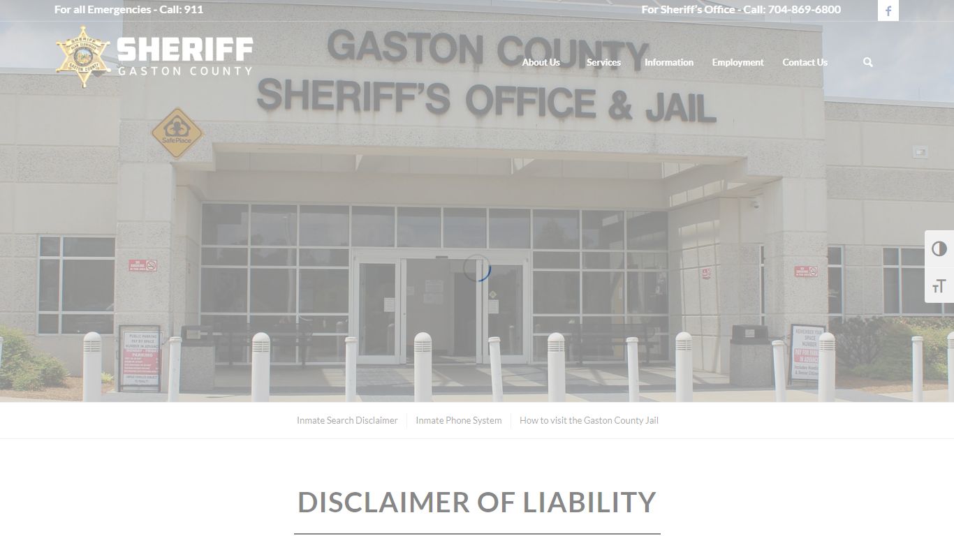 Inmate Search Disclaimer - Sheriff – Gaston County ...